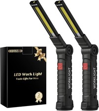2 Pack Rechargeable LED Work Light w/Magnetic Base Auto Repair Workshop Garage.. picture