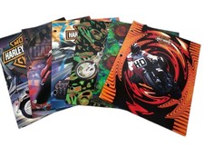 VTG 1997 Y2K Mead Portfolio Folder HARLEY DAVIDSON Motorcycle COMPLETE SET OF 6 picture