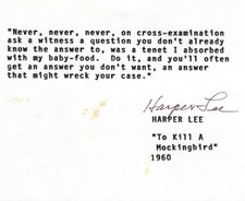 Very Rare HARPER LEE Autograph TO KILL A MOCKINGBIRD Signed Quotation TQS w/ COA picture