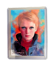 Mia Farrow Art Card Limited 6/50 Edward Vela Signed (Celebrities Women) picture