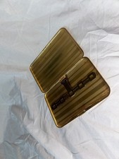 VTG 1940s Majestic USA Cigarette Case Brass Art Deco Gold tone 5