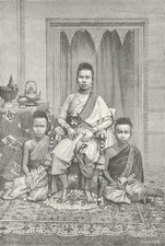 CAMBODIA. Cambodian Types-Queen Mother c1885 old antique vintage print picture picture