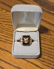 Vintage FOE Fraternal Order Of Eagles 10k Gold Mens Ring Samsan Co 8 1940s-60s picture