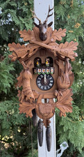 Vintage Albert Schwab German MUSICAL Cuckoo Clock - VIDEO - ANIMATED DANCERS picture