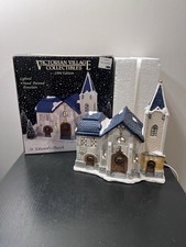 Victorian Village Collectibles 1994 St Edwards Church Lighted Porcelain w/Box picture