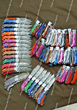 Lot of 50 Custom Handmade Damascus Steel Mix Folding & Pocket Knives - From USA. picture