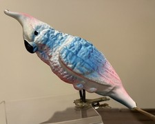 Gorgeous Large Antique Parrot Cockatiel Bird Glass Ornament Christmas Germany picture