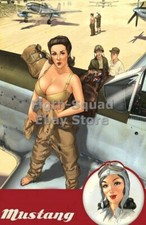 WW2 Picture Photo Mustang pinup Girl 6123 picture