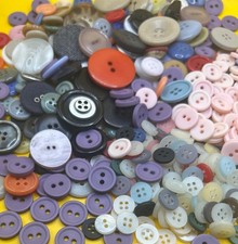 Grandma's Vintage Button Collection Various Styles Shapes Materials 400+ picture