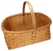Vintage Great Smoky Mountains Appalachian Gathering Basket Made In USA Signed picture