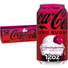Coca-Cola Zero Sugar Cherry Float 12oz Cans 12 Pack Fridge Pack picture