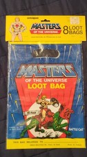 VINTAGE 1986 UNIQUE MASTERS OF THE UNIVERSE HE-MAN PARTY LOOT BAGS NOS BATTLECAT picture
