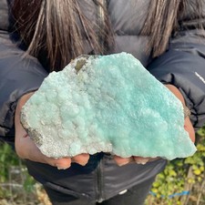 437G Natural Clear Blue-vein Crystal stone Rare Mineral Specimens China picture