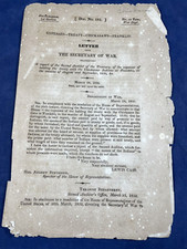 1832 Secretary of War Report, CHICKASAW Treaty Expenses at FRANKLIN, TN picture