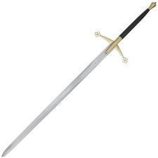 Scottish Claymore Medieval Sword Replica Two-Handed Carbon Steel Display Sword picture