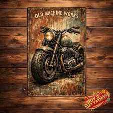 Funny Retro Motorcycle Metal Sign Vintage Aluminum Garage Decor 8x12 picture
