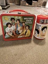 Vintage 1977 Welcome Back Kotter Metal Lunchbox Aladdin John Travolta Thermos picture