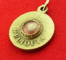 Vintage ANGELA TRUSZKOWSKA Relic Medal 3RD CLASS Catholic Relic Cloth Medal picture