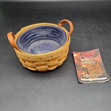 Vintage Longaberger Basket Woven Protector Plastic Insert Blue Liner picture