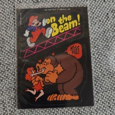 1982 Topps Donkey Kong Sticker Nintendo Super Mario On the Beam - DONT MISS THIS picture