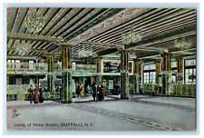 1910 Lobby of Hotel Statler Buffalo New York NY Antique Posted Tuck Postcard picture