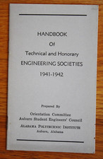 ALABAMA POLYTECHNIC INSTITUTE HANDBOOK Engineering 1941 Auburn tigers Coca Cola picture
