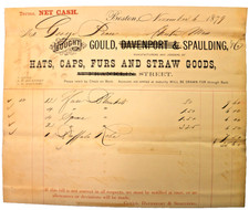 1879 Billhead Gould, Davenport & Spaulding Boston Mass.,to Geo. Pease $25.10 picture