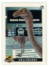 GALLIMIUS 1993 Topps Jurassic Park Sticker #4 C2 picture