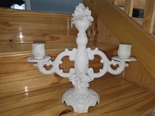 Vintage Ardalt Fiori-Blanco White Italian Candelabra #5495 Pristine picture