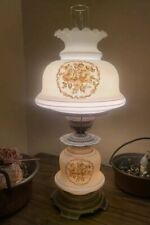 Vintage Quoizel Hurricane Lamp Gone With The Wind 3 Way Yellow Roses 26” Tall picture