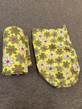 Vintage 1960s Floral Sleeping Bag Groovy Retro Flower Power Print Working Zipper picture