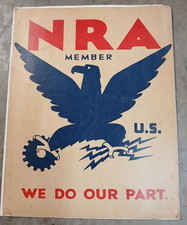 NRA Poster, genuine, 1930's. National Recovery Act, Depression picture