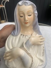 Vintage Shafford Japan Ceramic Porcelain Virgin Mary/Madonna Planter #4157 picture
