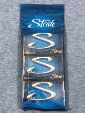 Vtg 3X  Multi-Pack New STRIDE WINTERBLUE Sugarfree Gum - 42 Pieces - NOS picture