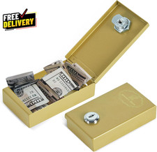 Metal Box for Gambler Winners Bank Portable Safe Casino Money Pocket Sized Cas.. picture