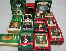 Lot of 15 Hallmark Keepsake Vintage 1983 - 1992 Christmas Ornaments Original Box picture