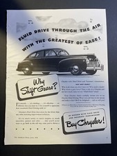 Vintage Magazine Advertisement 1941 Chrysler Automobiles Why Shift Gears picture