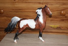 OOAK Breyer Trad Size #571 Standing Saddlebred Stallion Custom Bay Tobiano Horse picture