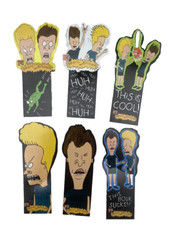 Beavis & Butthead   6 Book Marks Complete Set Vintage 1994 picture