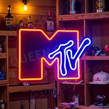 MTV Television LED Neon Sign With Dimmer USB Powered Adjustable Light picture