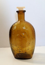 LESTOIL PRODUCTS INC George Washington Eagle Amber Bottle Original Stopper Vtg picture