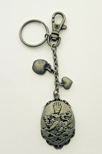 Twilight Cullen Family Crest Metal Bag Charm Keychain with Charms Pewter picture