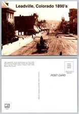 Leadville CO 1890s Harrison Ave Horse Wagon Traffic Street Scene Postcard picture