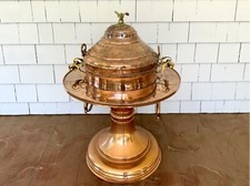 Middle Eastern Vintage Brazier Heater FirePit Polished Brass & Copper 35