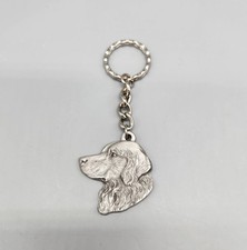 Rawcliffe Pewter I Love My Golden Retriever Keychain Vintage 1982 Key Ring Dog picture