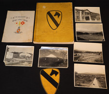 WWII US Army 1st Cavalry Division J PUGH Book, Photos, Patch & 56th Signal Batt. picture