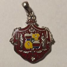 Vintage Hawaii Crest Pendant Silver Rare Crest Motif Jewelry Unused picture