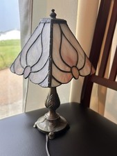 Vintage Miniature Baby Pink Tiffany Lamp Untested with cord picture