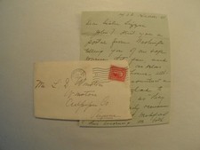 Vintage 1890s Chicago IL Letter & Envelope to Virginia Ephemera picture