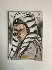 2026 Topps Star Wars Galaxy Sketch Gold Foil Ahsoka Tano by Toma *READ DESCR. picture
